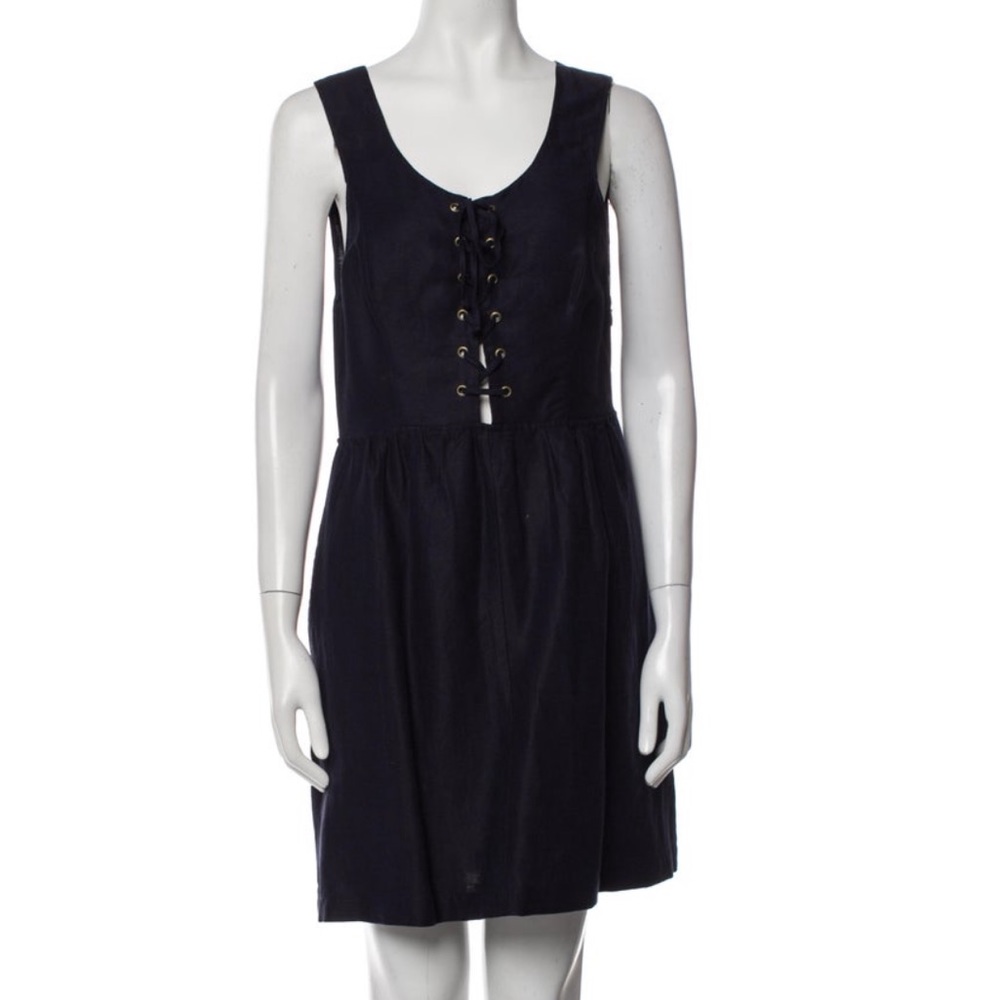 Reformation Front Tie Up Mini Dress